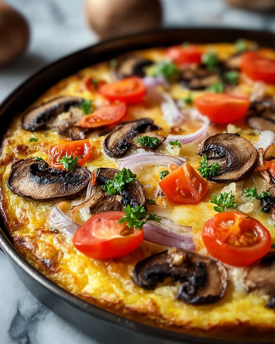 Veggie Frittata with Bell Peppers, Onions, and Mushrooms Recipe - Recipe Image