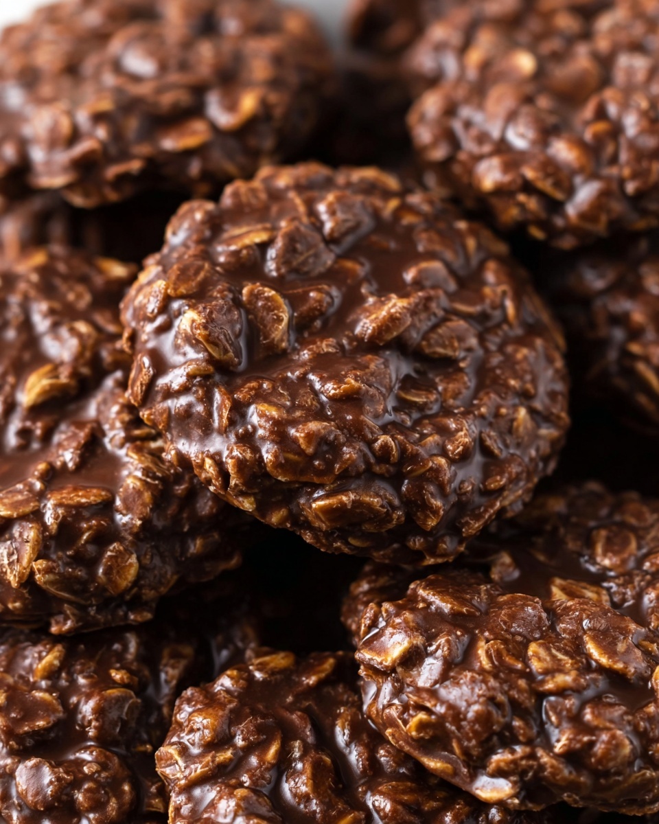 Chocolate Peanut Butter No-Bake Cookies Recipe - Recipe Image