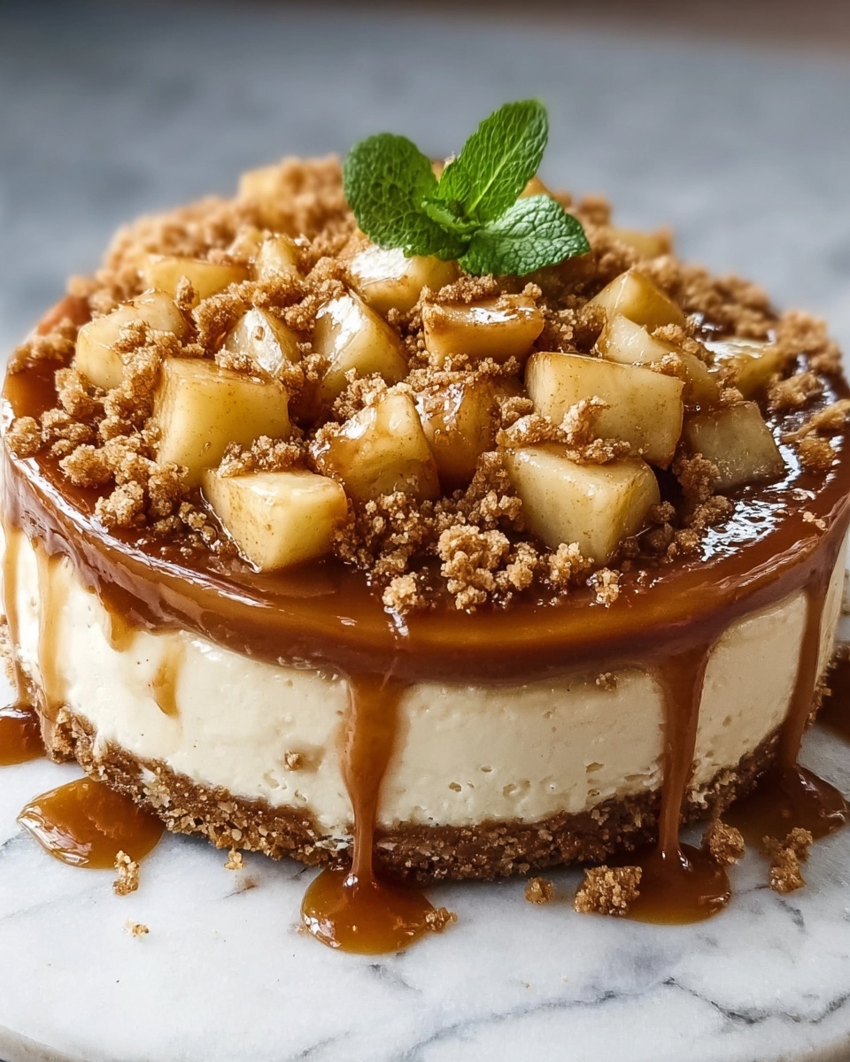 Apple Crisp Cheesecake Recipe - Recipe Image