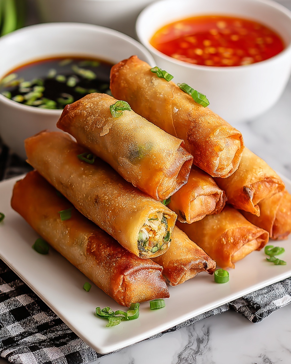 Crispy Air Fryer Spring Rolls Recipe - Recipe Image