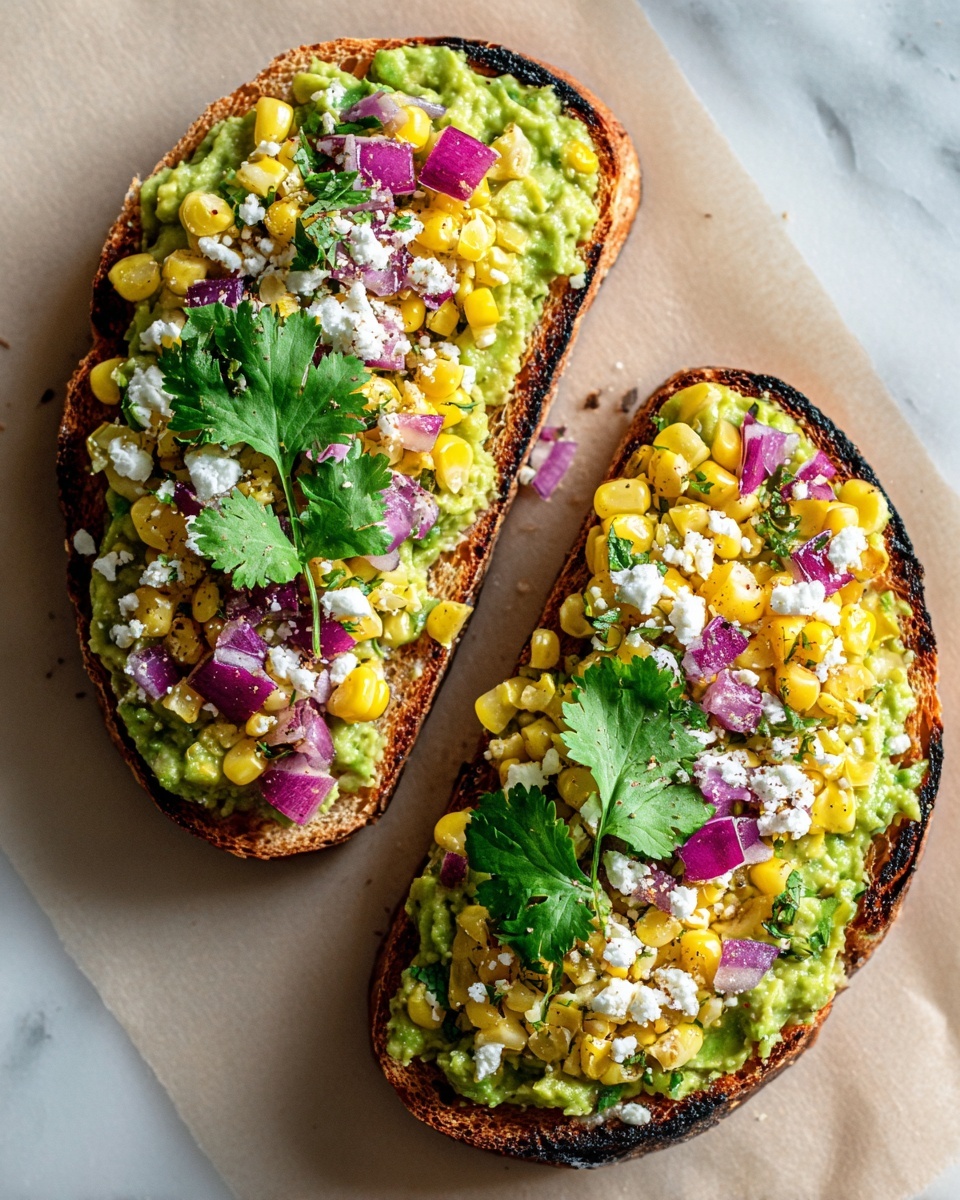 Mexican Street-Corn Avocado Toast Recipe - Recipe Image