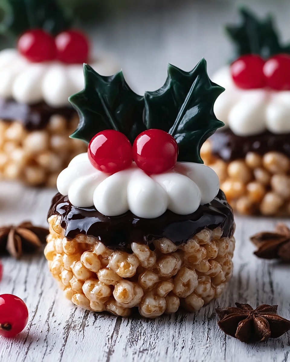 Rice Krispie Christmas Puddings Recipe - Recipe Image