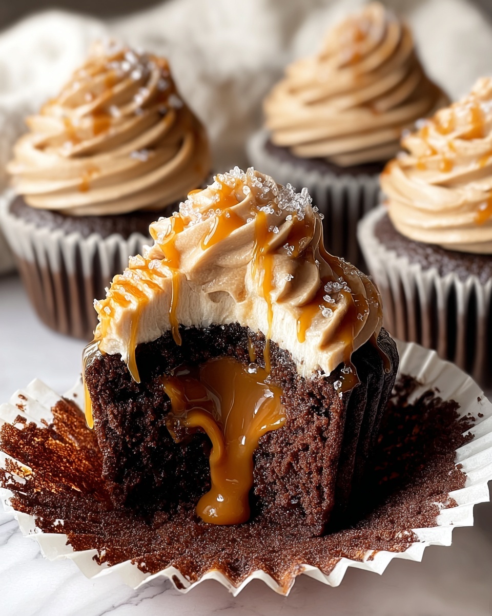 Salted Caramel Lava Cupcakes Recipe - Recipe Image