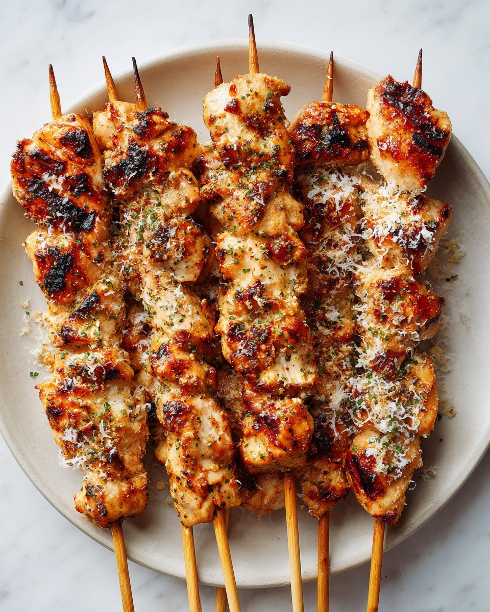 Garlic Parmesan Chicken Skewers Recipe - Recipe Image