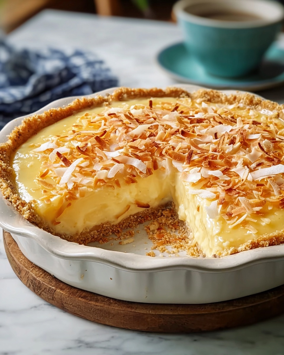 Coconut Custard Pie Recipe - Recipe Image