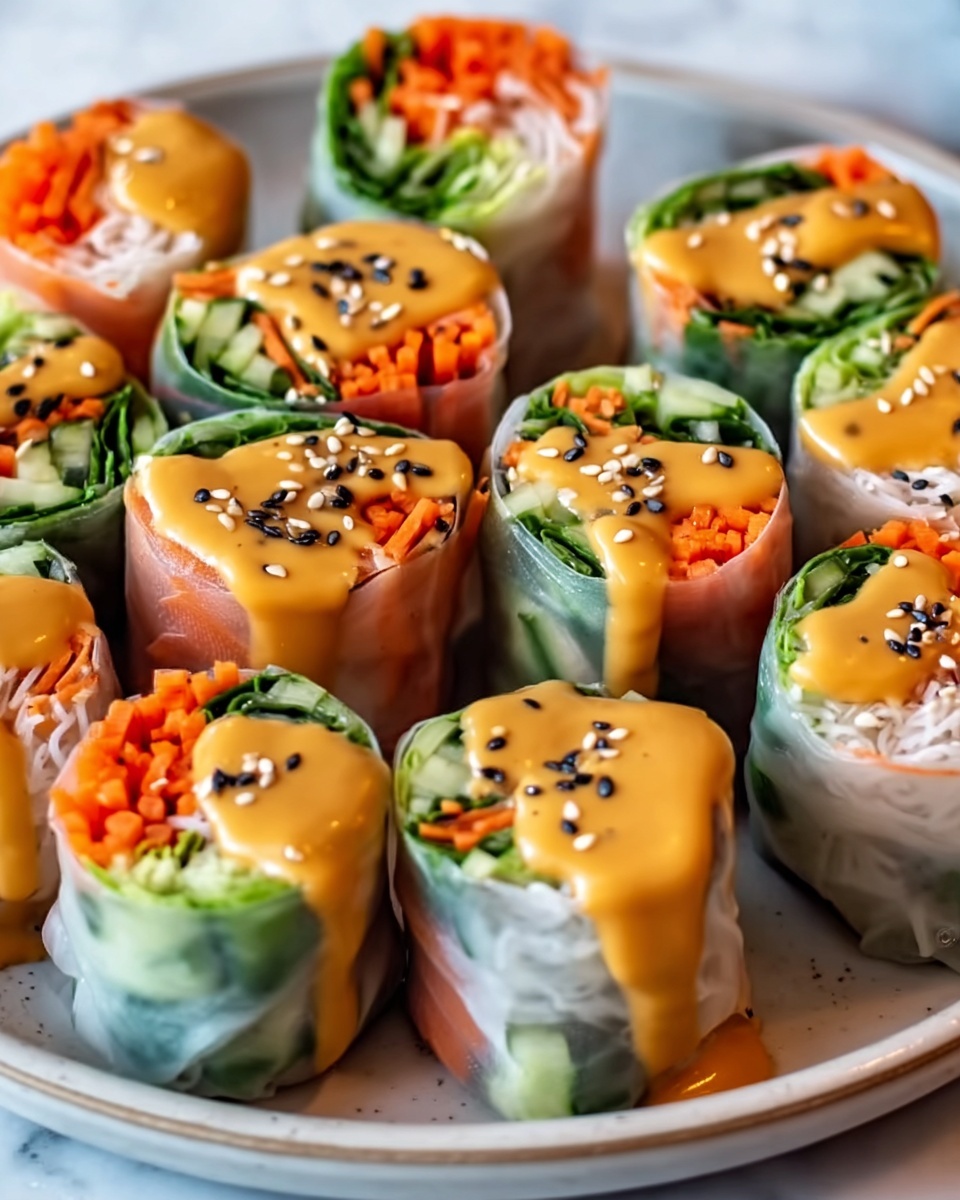 Hearty Veggie Rolls with Peanut Sauce Recipe - Recipe Image