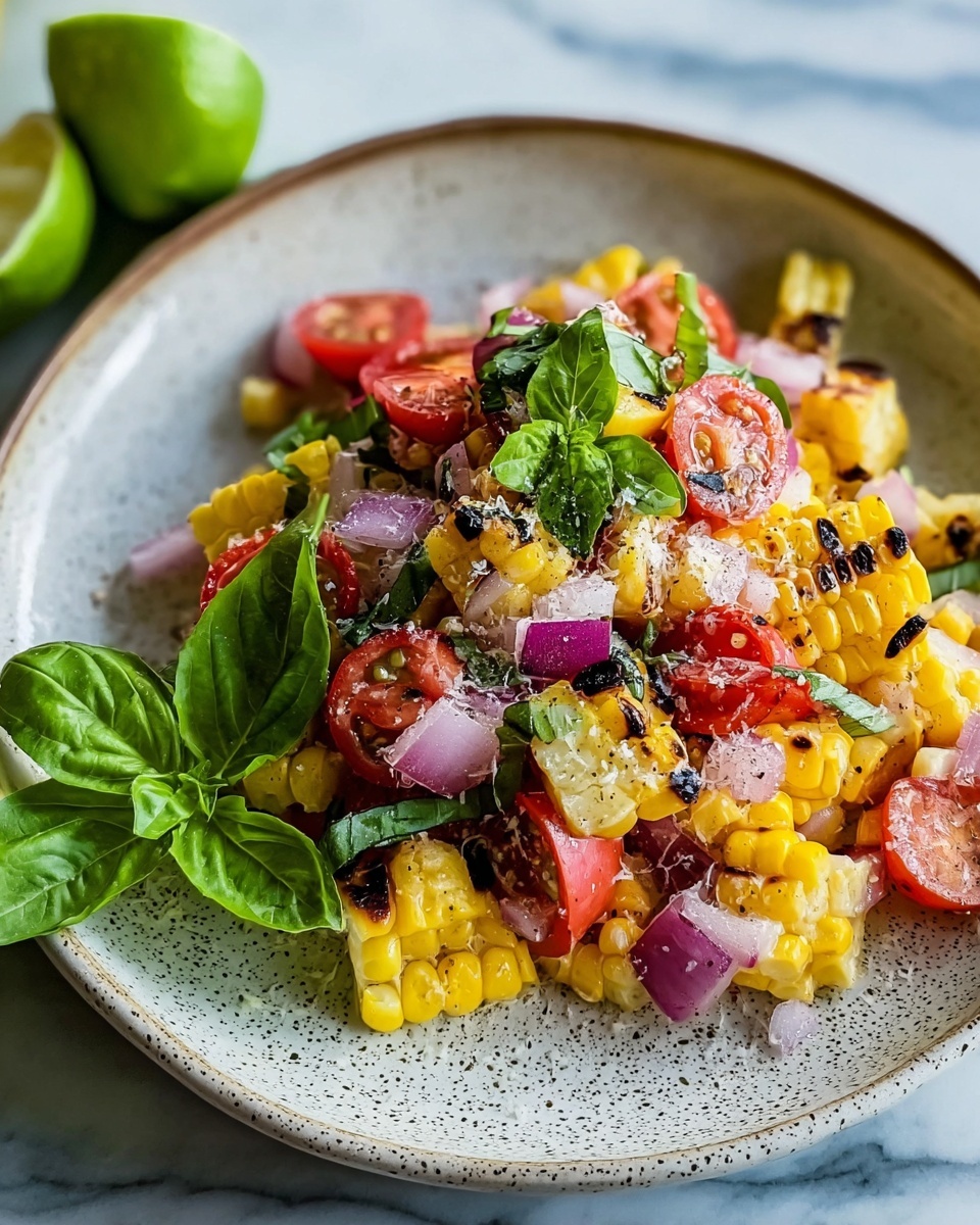 Charred Corn with Feta, Cilantro, and Lime Recipe - Recipe Image