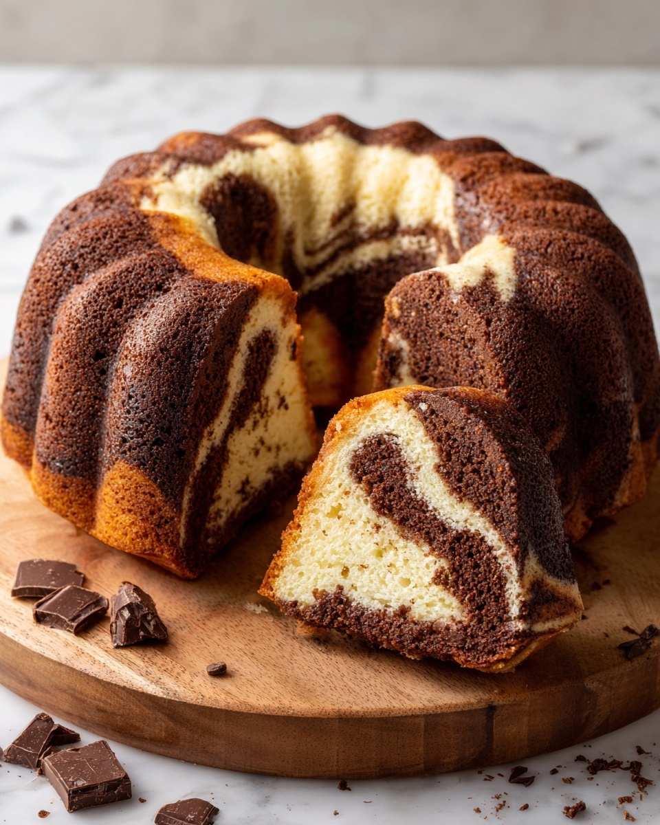 Double Chocolate Ricotta Marble Cake Recipe - Recipe Image