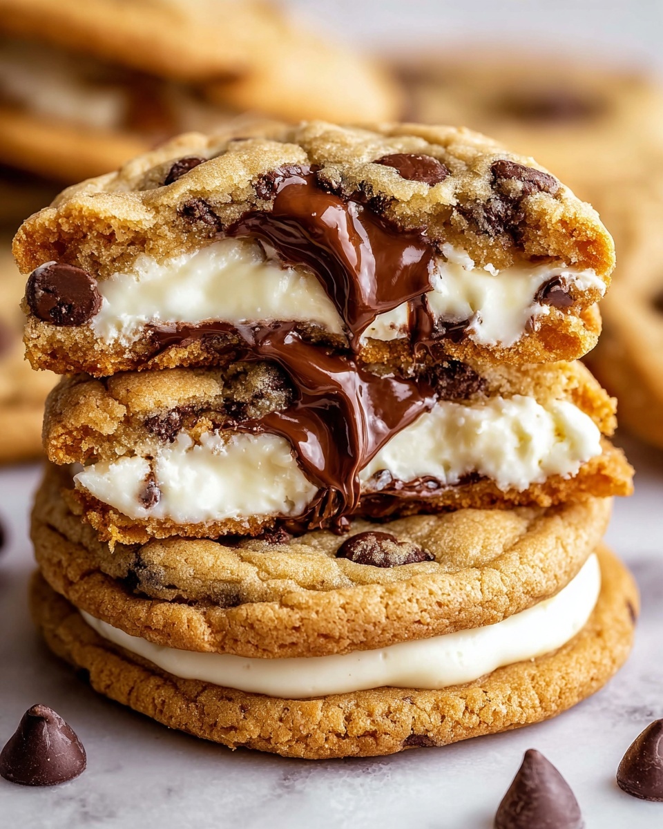 Cheesecake Stuffed Chocolate Chip Cookies Recipe - Recipe Image