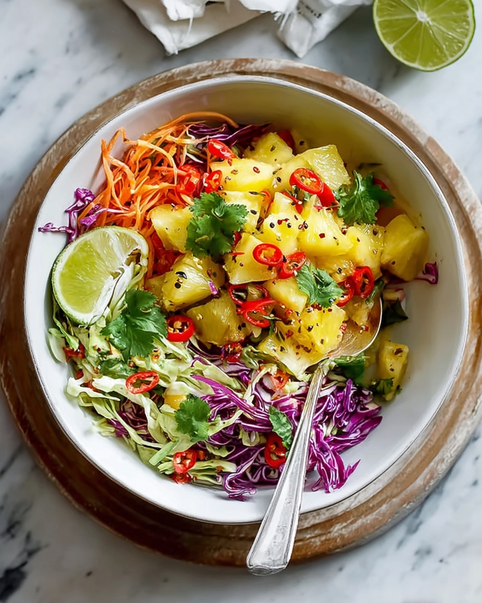 Spicy Pineapple Slaw Recipe - Recipe Image