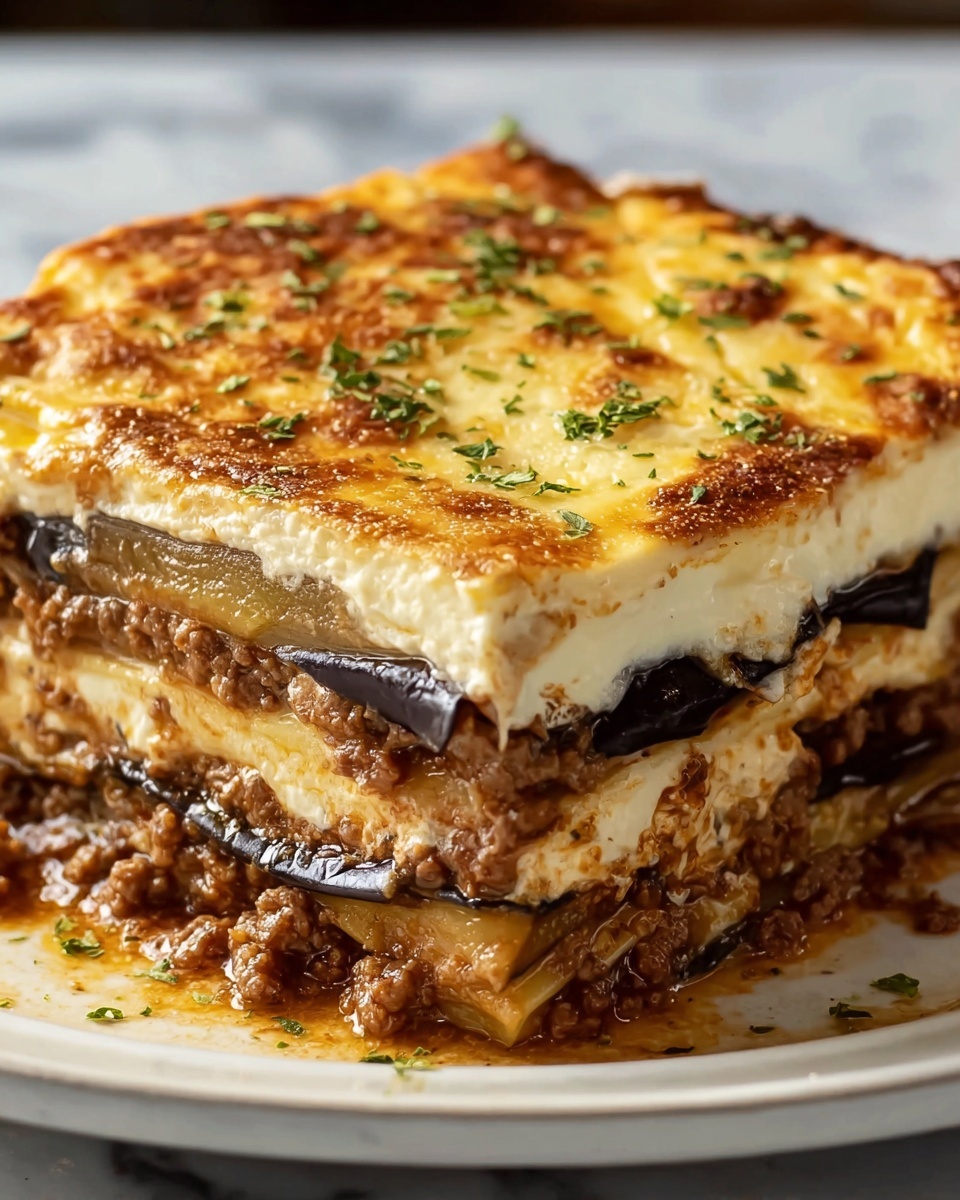 Classic Greek Eggplant Moussaka Recipe - Recipe Image