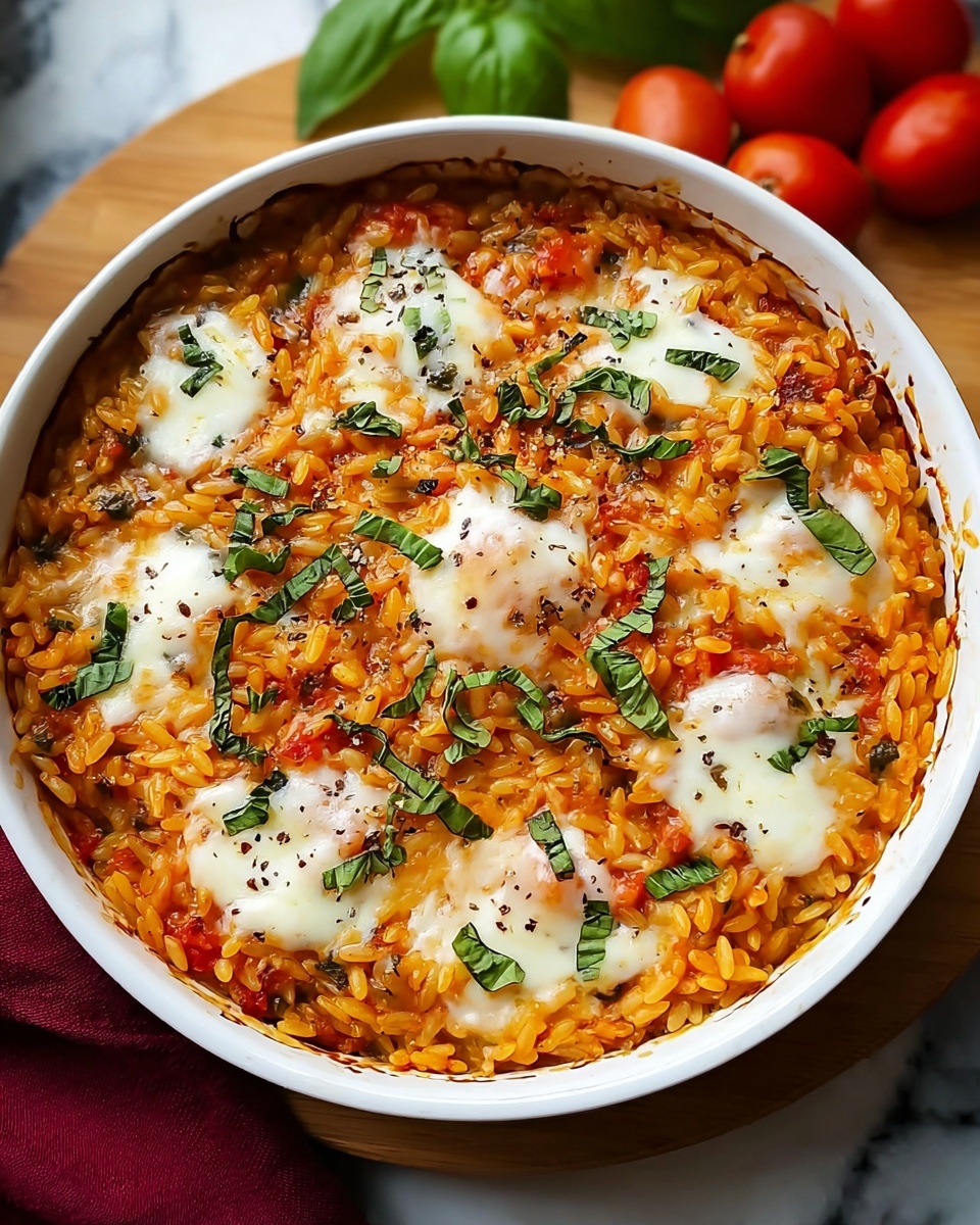 Baked Orzo Pasta with Spinach, Ricotta, and Mozzarella Recipe - Recipe Image