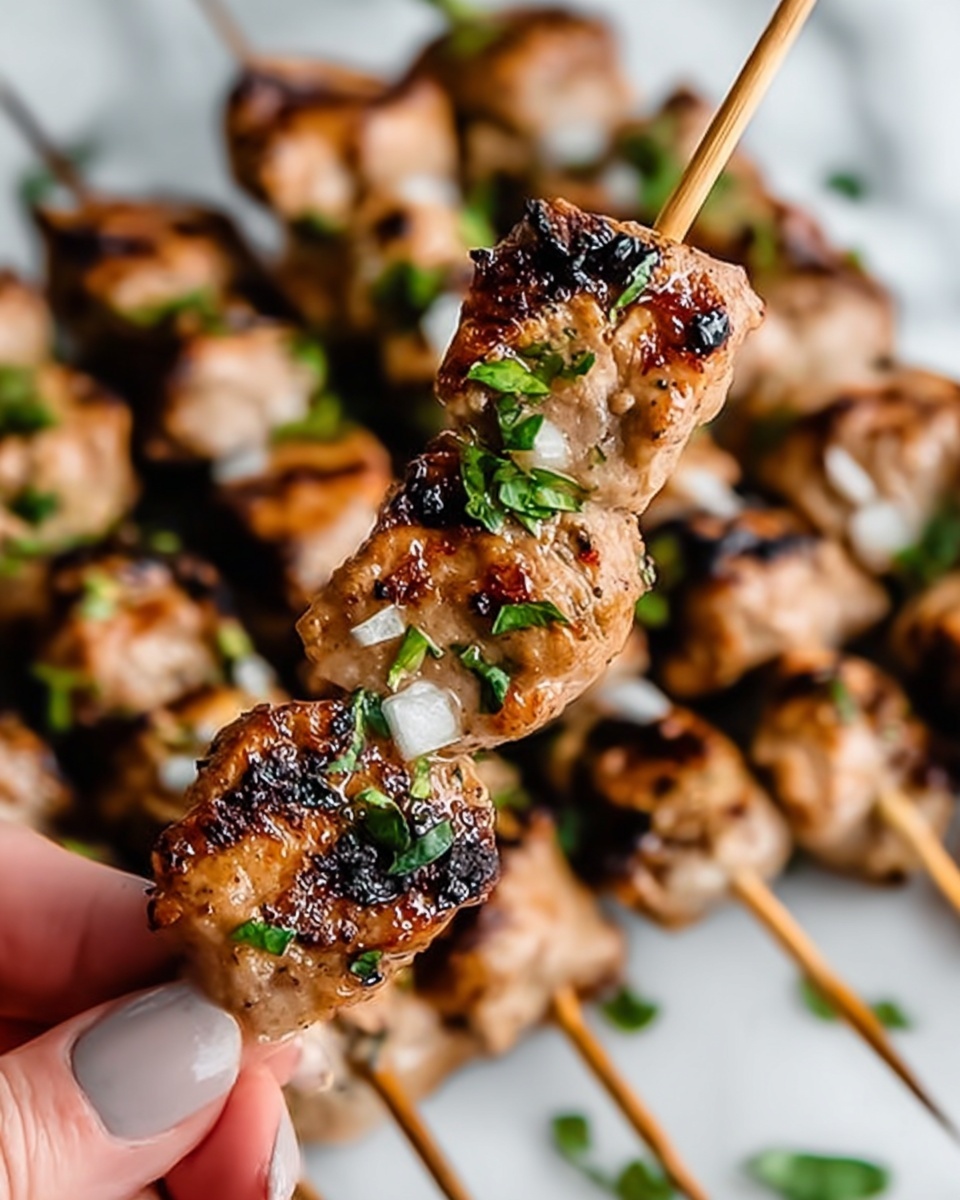 Air Fryer Garlic Parmesan Chicken Skewers Recipe - Recipe Image