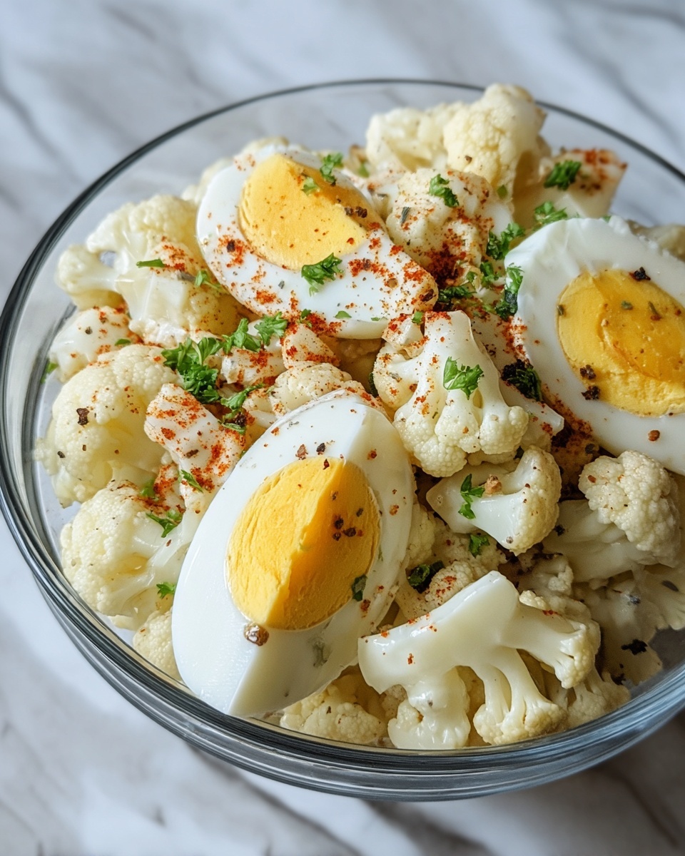Cauliflower Salad with Eggs, Mustard, and Relish Recipe - Recipe Image