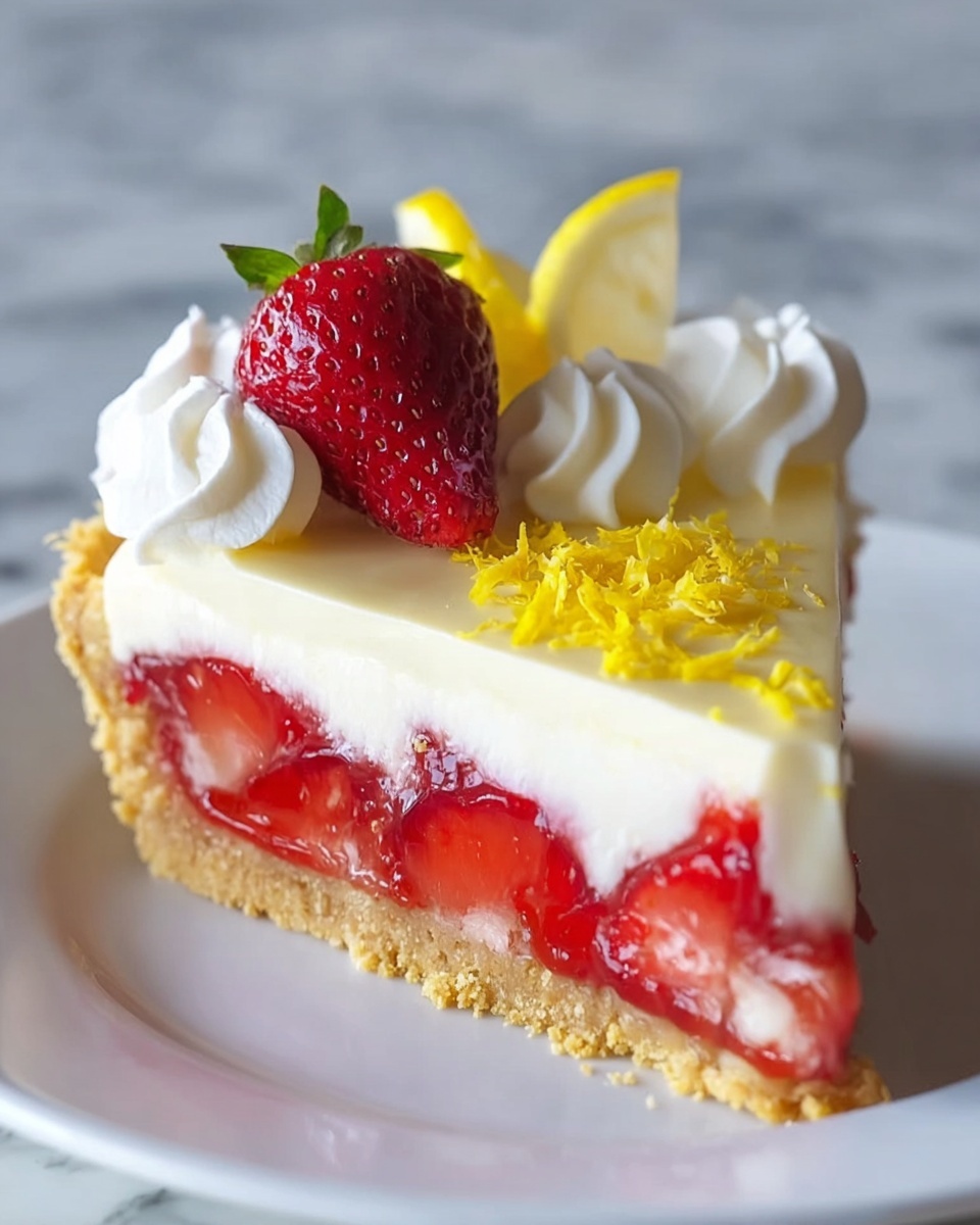 Strawberry Lemon Bliss Cheesecake Recipe - Recipe Image