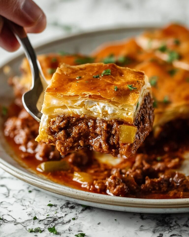 Egyptian Ground Beef and Phyllo Goulash with Custard Recipe