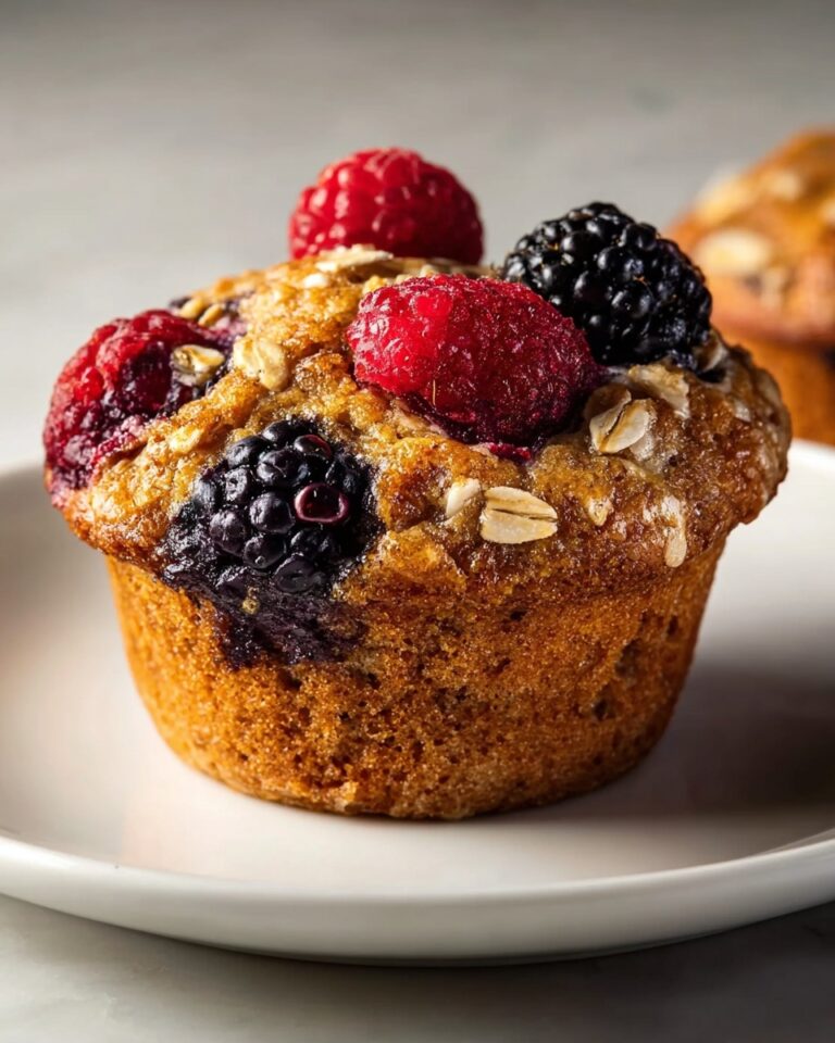 Healthy Berry Oatmeal Protein Muffins Recipe