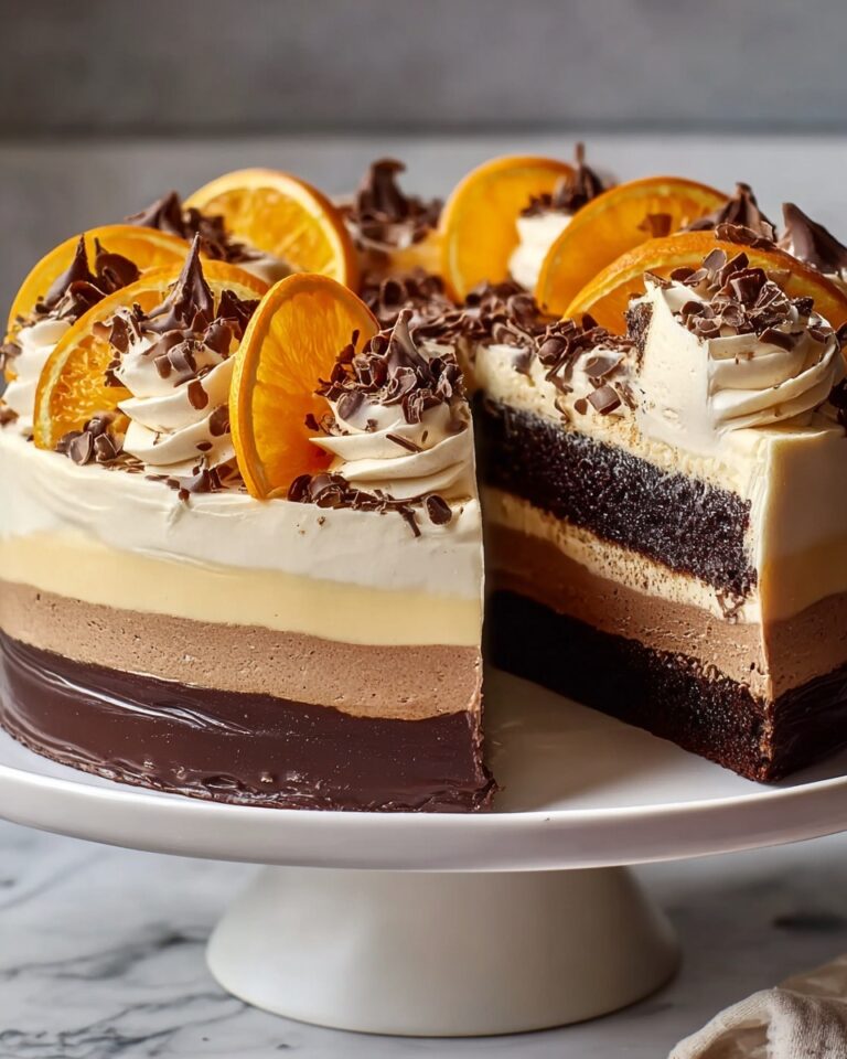 Chocolate Orange Cheesecake Layer Cake Recipe