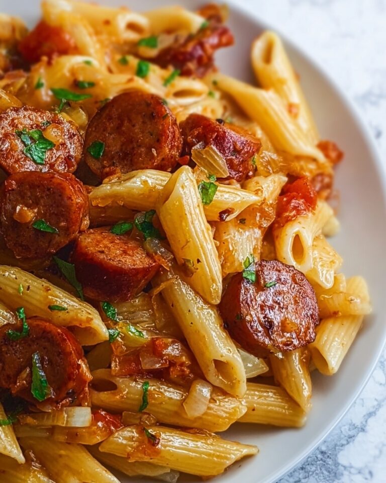 Sweet and Tangy BBQ Sausage Pasta Recipe