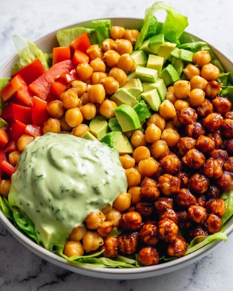 BBQ Chickpea Salad with Avocado Ranch Recipe