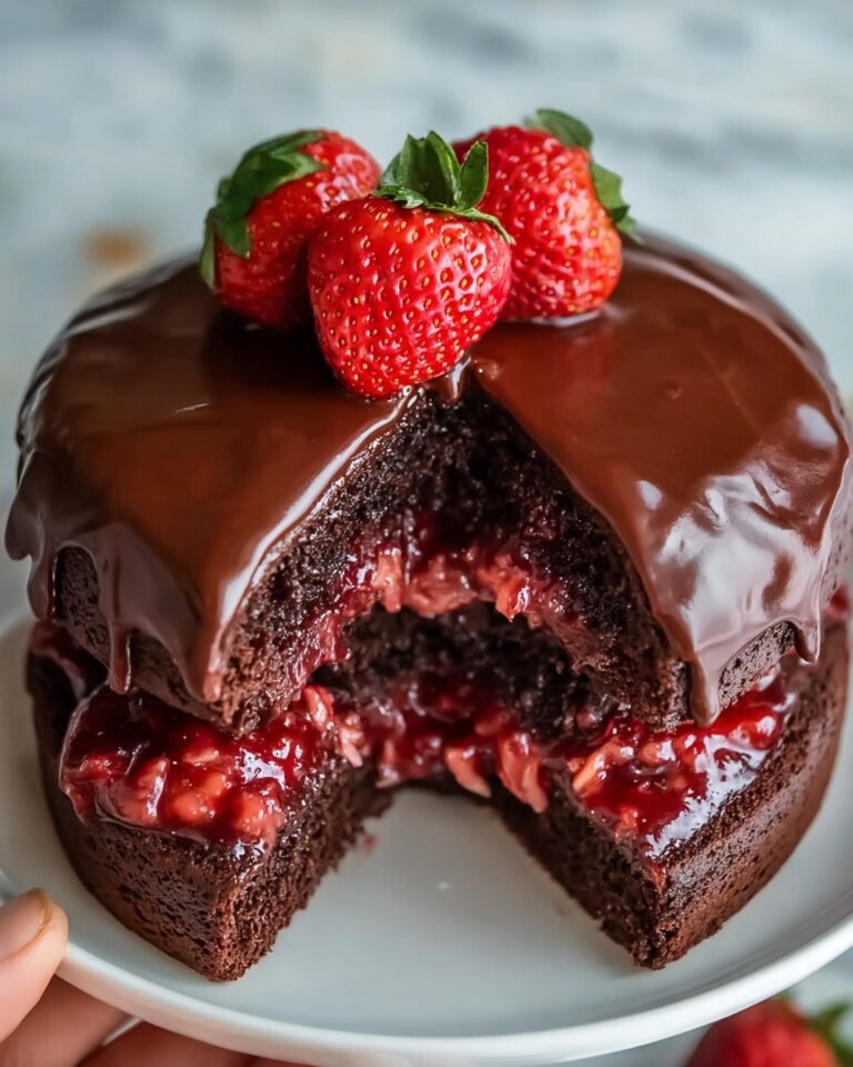 Chocolate Cake with Strawberry Filling Recipe