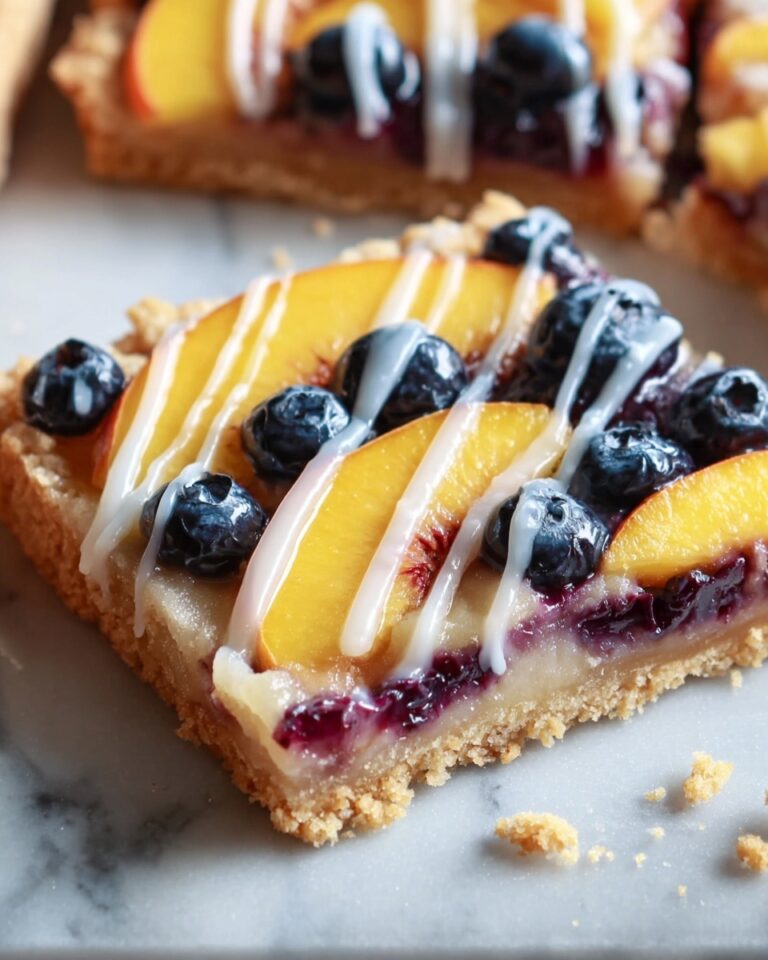 Blueberry Peach Tart with Vanilla Glaze Recipe