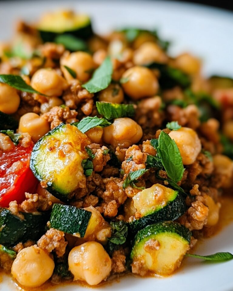Ground Turkey, Zucchini, and Chickpea Skillet Recipe