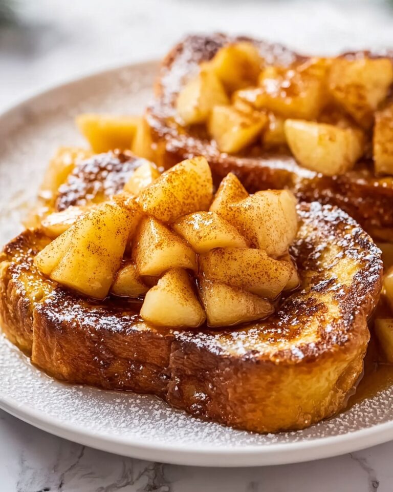 Apple French Toast with Warm Cinnamon Apple Topping Recipe