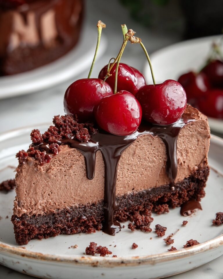 No-Bake Cherry Chocolate Cheesecake Recipe