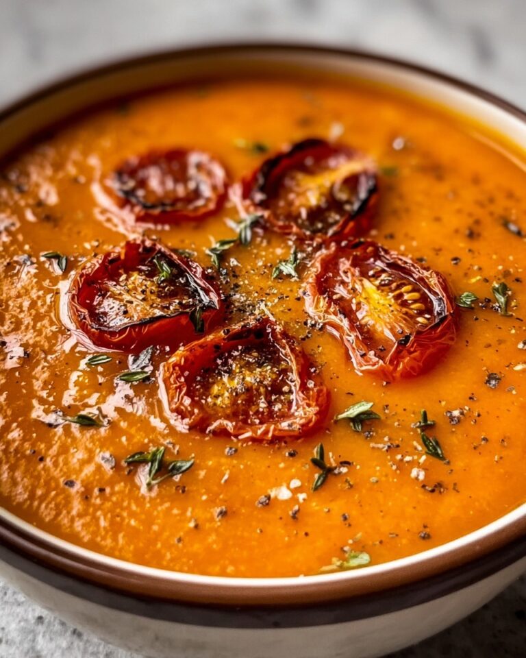 Creamy Roasted Garlic Tomato Soup Recipe