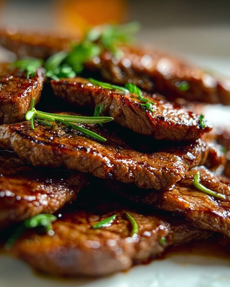 Grill Pan Honey Glazed Steak Strips Recipe
