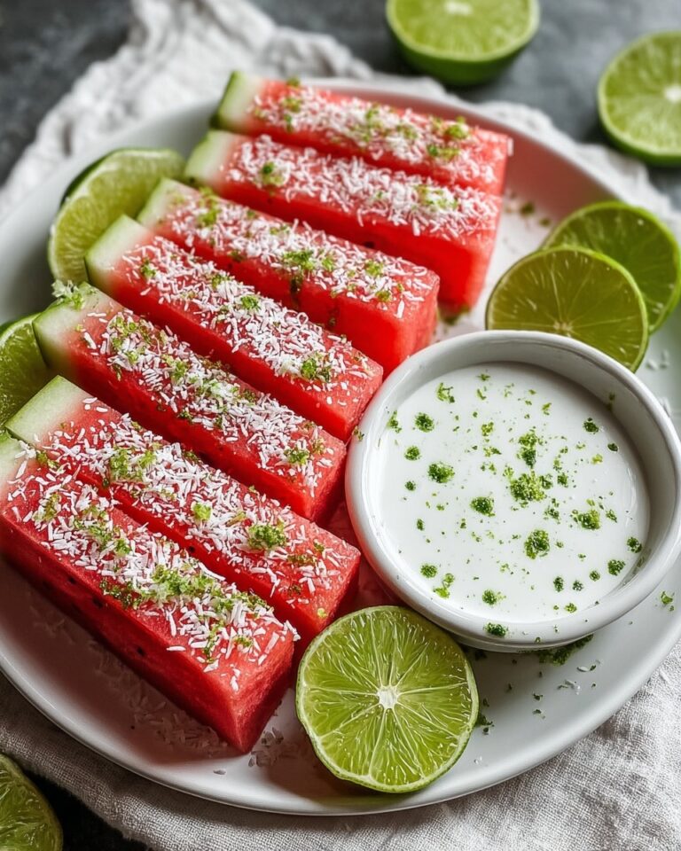 Watermelon Fries with Coconut Lime Dip Recipe