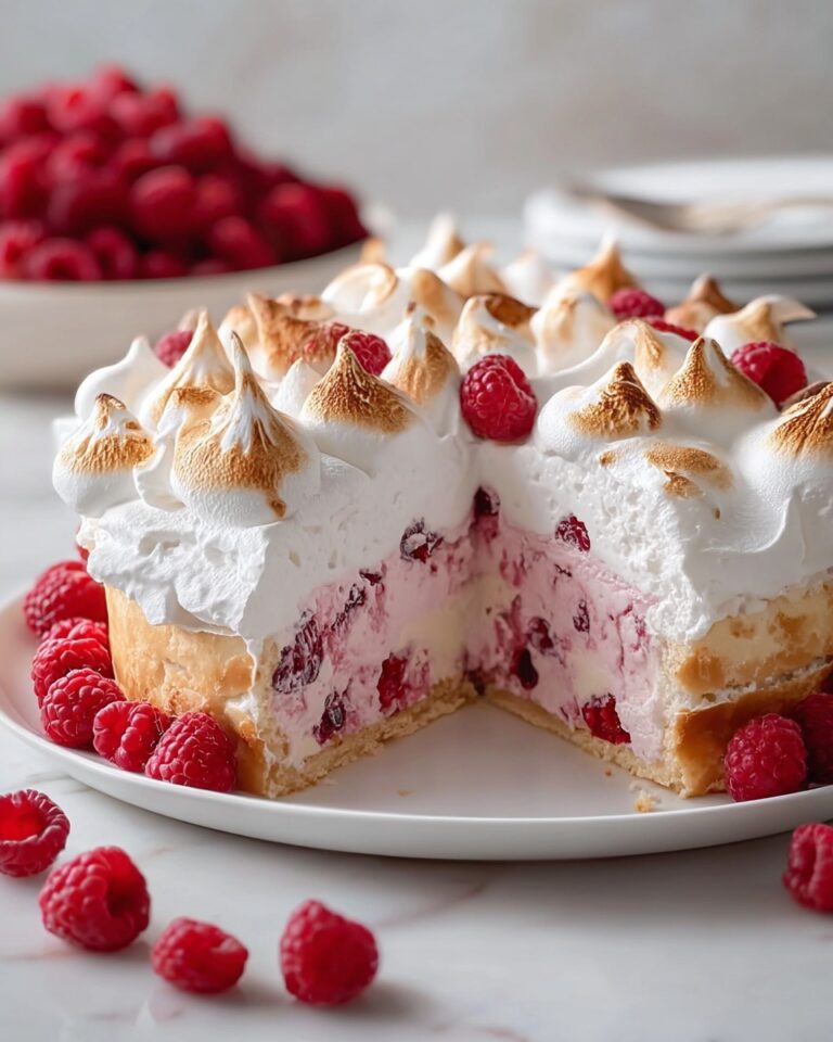 Meringue Roulade with Raspberries Recipe