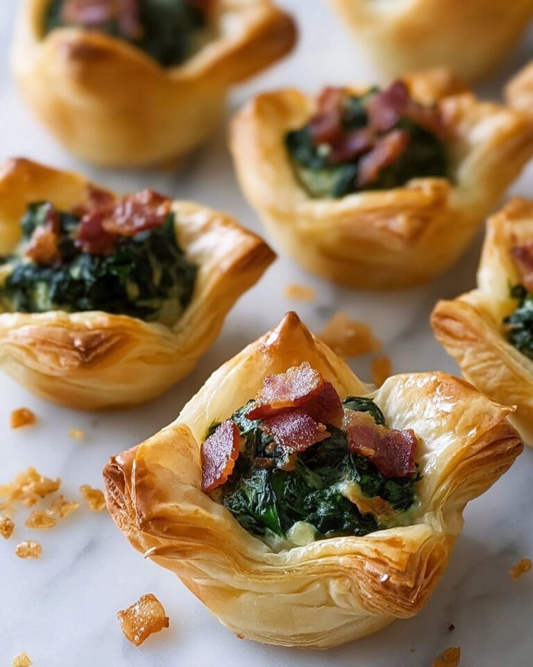 Spinach and Bacon Puff Pastry Bites Recipe