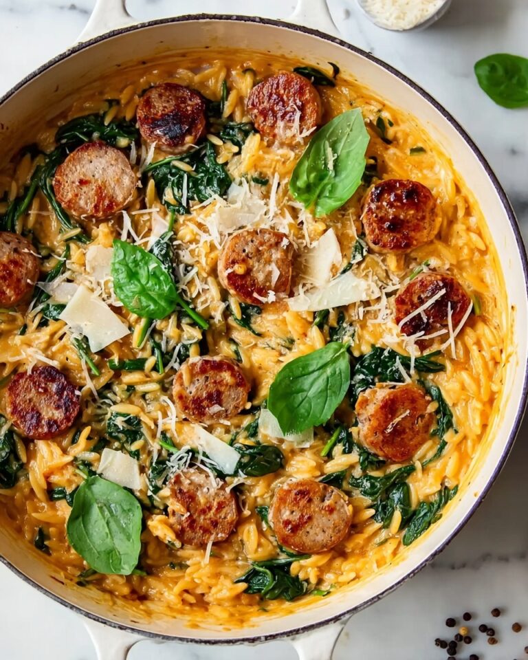 One Pan Chicken Sausage and Orzo Recipe