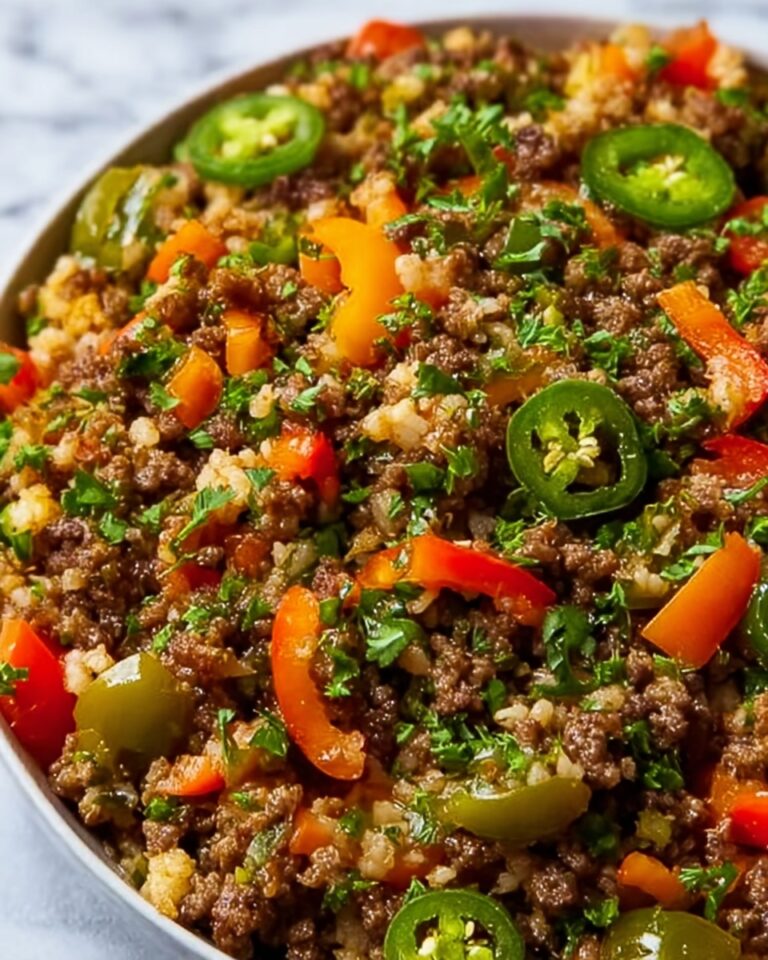 Spicy Jalapeño Popper Mediterranean Ground Beef Stir Fry Recipe