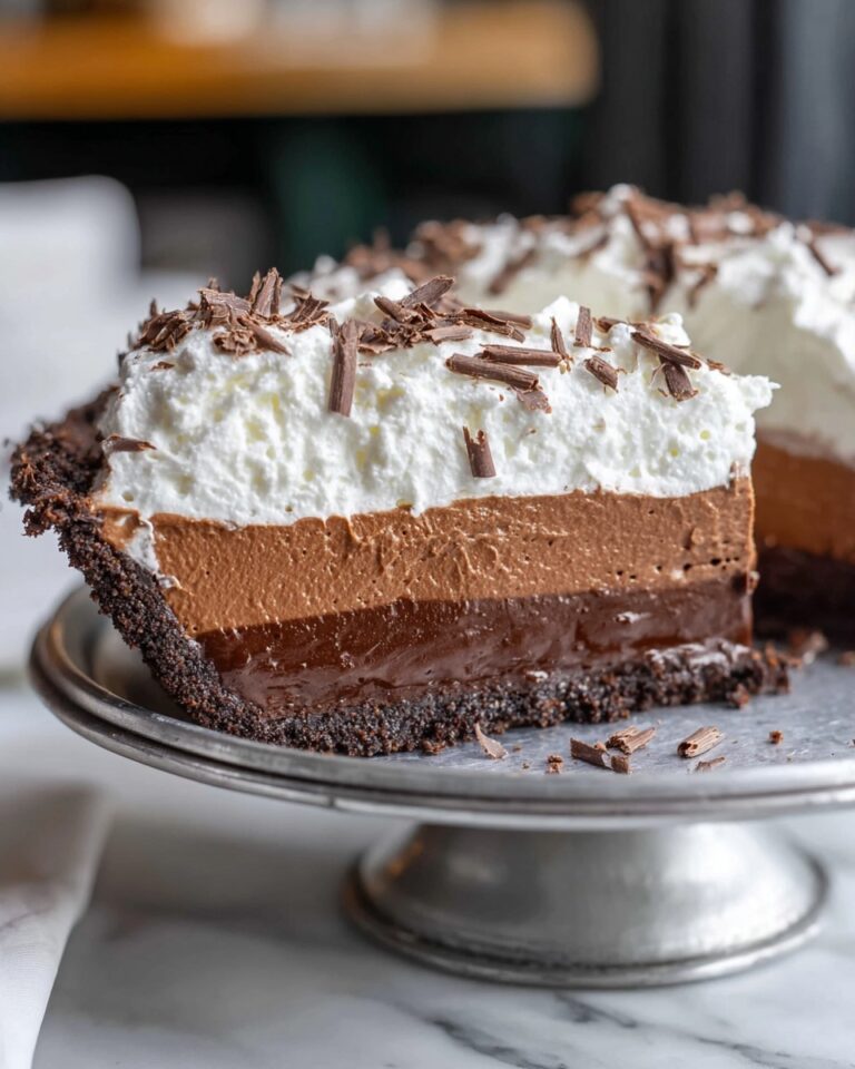 Chocolate Mousse Pie with Oreo Crust and Chocolate Shavings Recipe