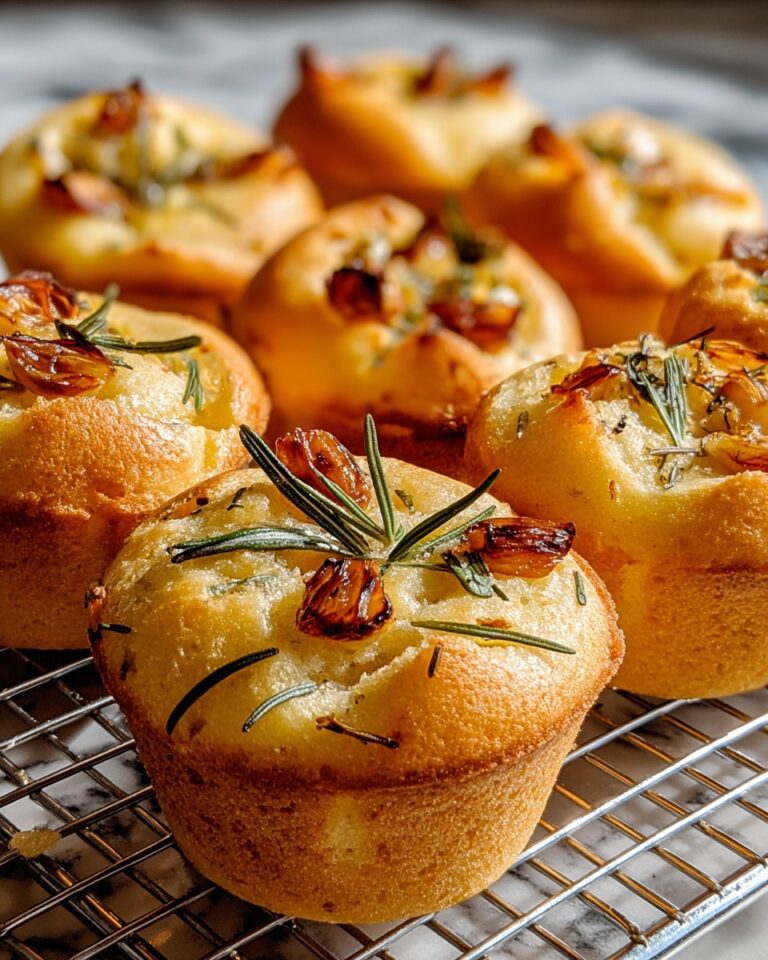 Easy Garlic Rosemary Focaccia Muffins Recipe