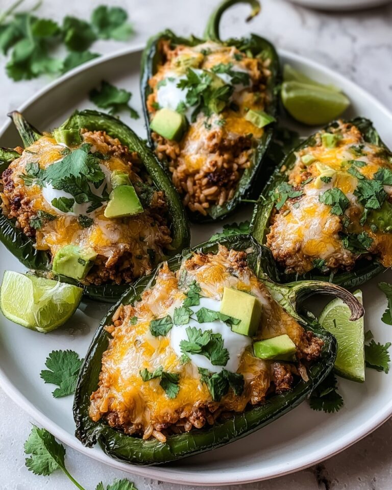Taco-Stuffed Poblano Peppers Recipe