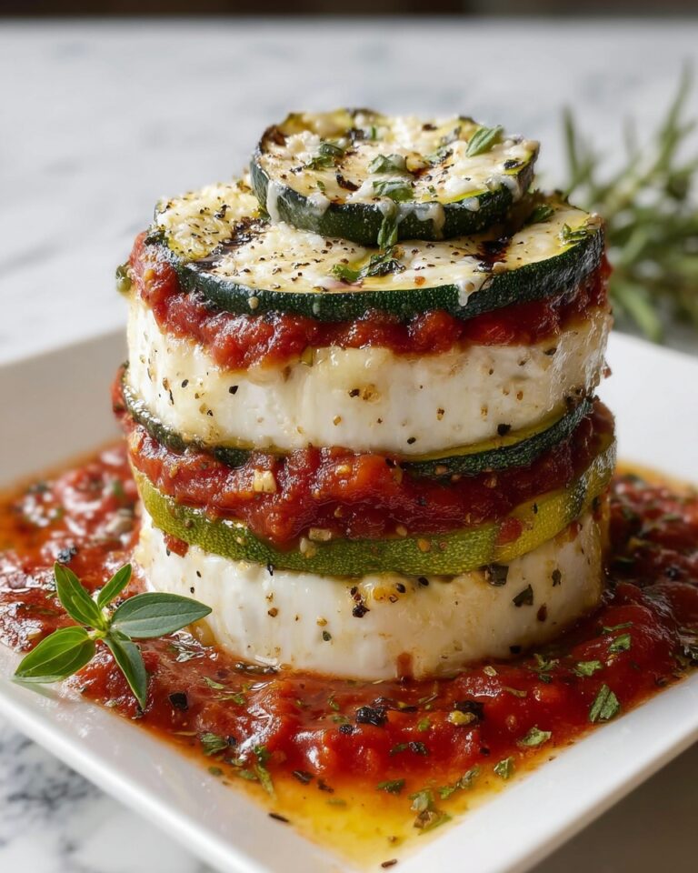 Layered Zucchini Ricotta Melts with Marinara Recipe