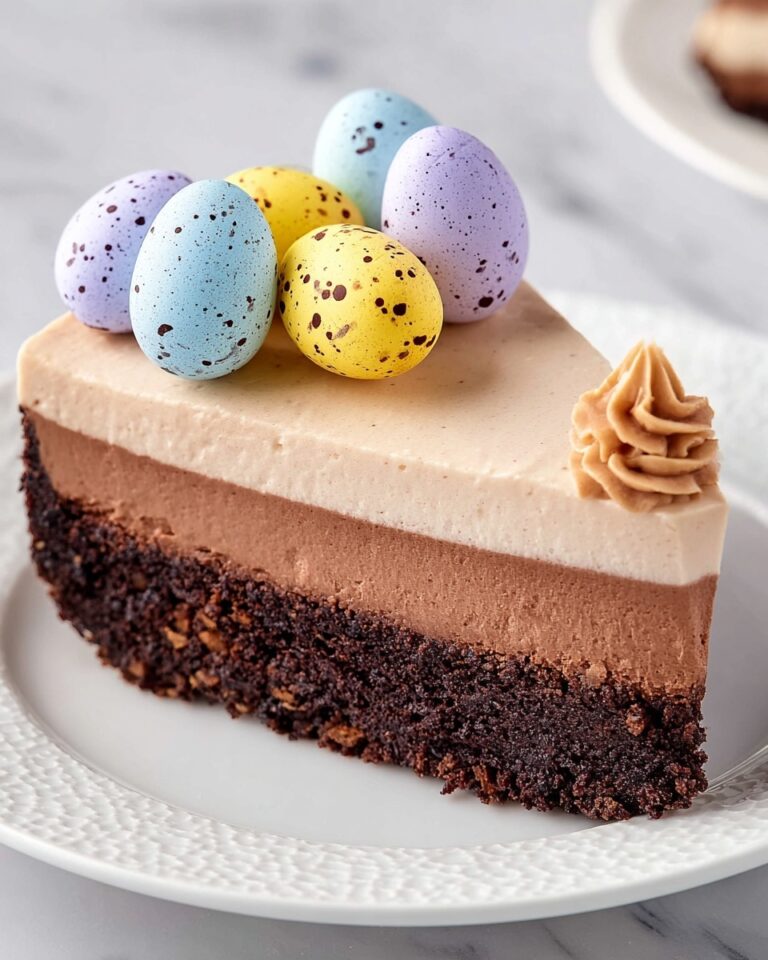 No-Bake Mini Egg Chocolate Cheesecake Recipe