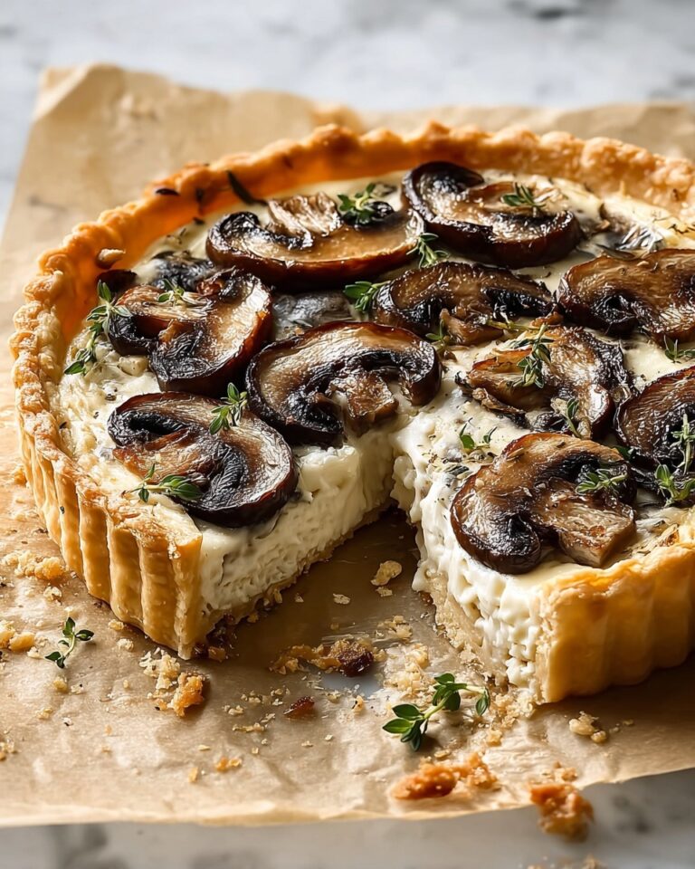 Mushroom Goat Cheese Tart Recipe
