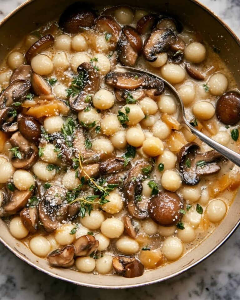 Creamy Mushroom & Pearl Couscous Soup Recipe