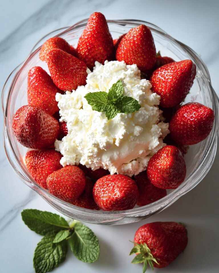 Strawberries with Mint-Infused Cream Recipe