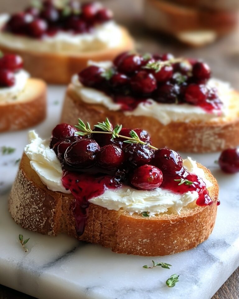 Honey Whipped Feta and Cranberry Crostini Recipe