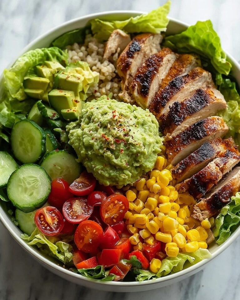 Grilled Chicken Power Bowl with Guacamole & Veggies Recipe