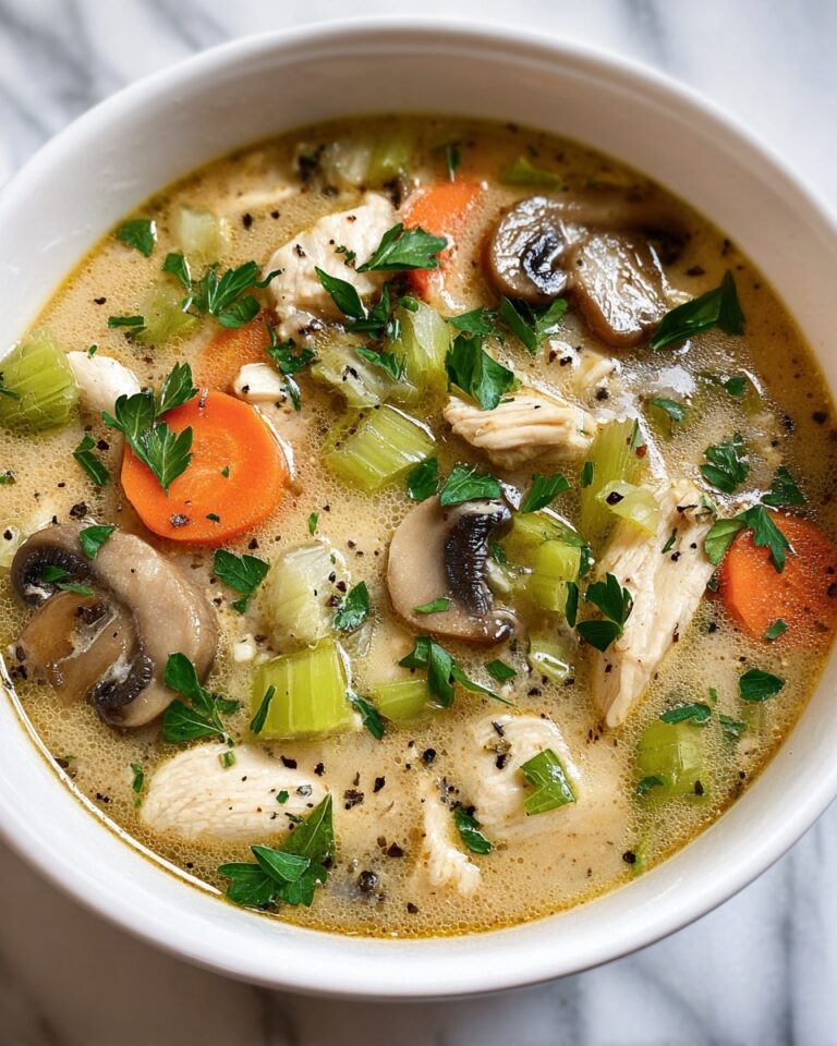 Easy Chicken, Mushroom & Leek Soup Recipe