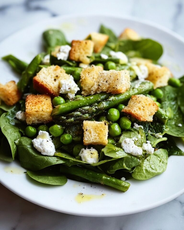 Spring Panzanella Salad with Roasted Asparagus and Feta Recipe