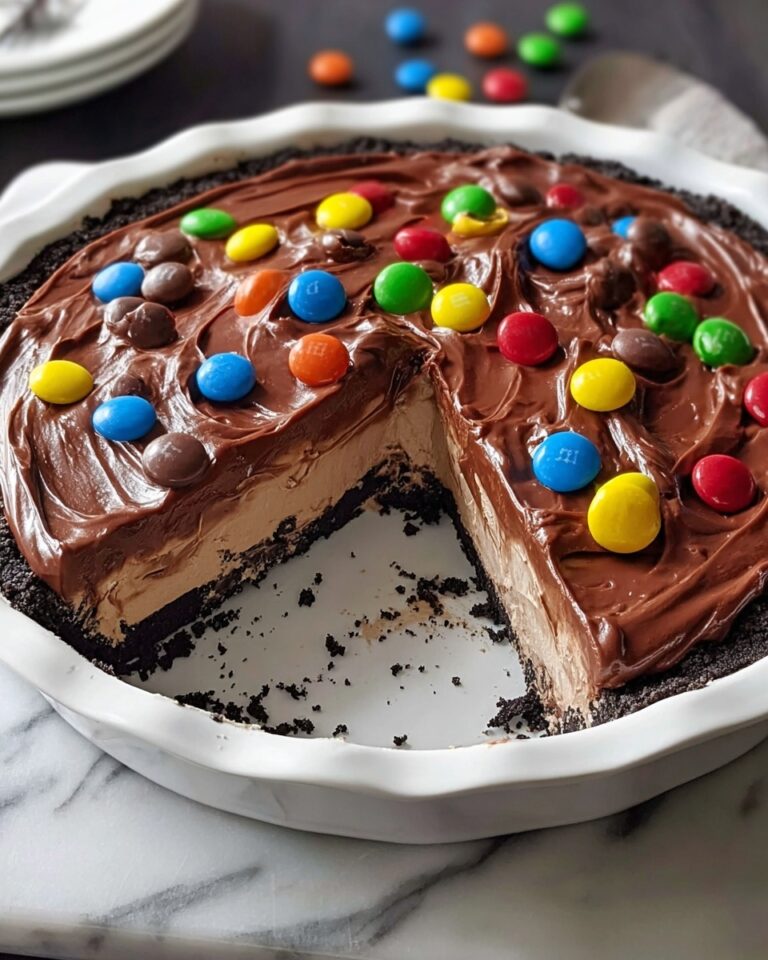 No-Bake Chocolate M&M Pie Recipe