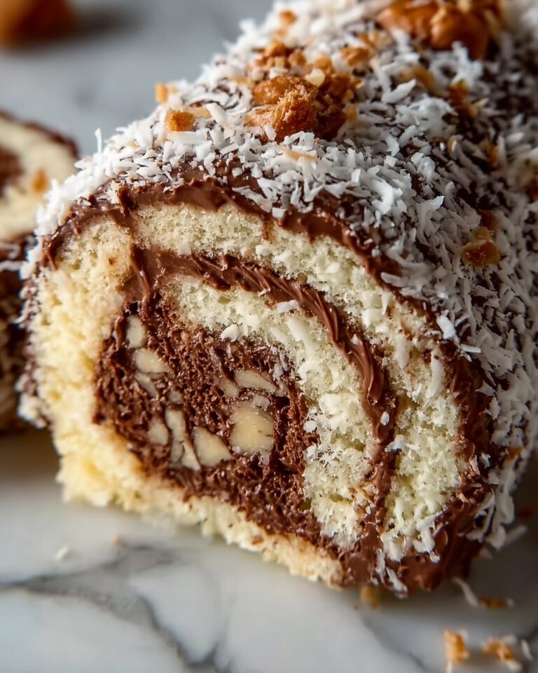 German Chocolate Coconut Pecan Roll Cake Recipe